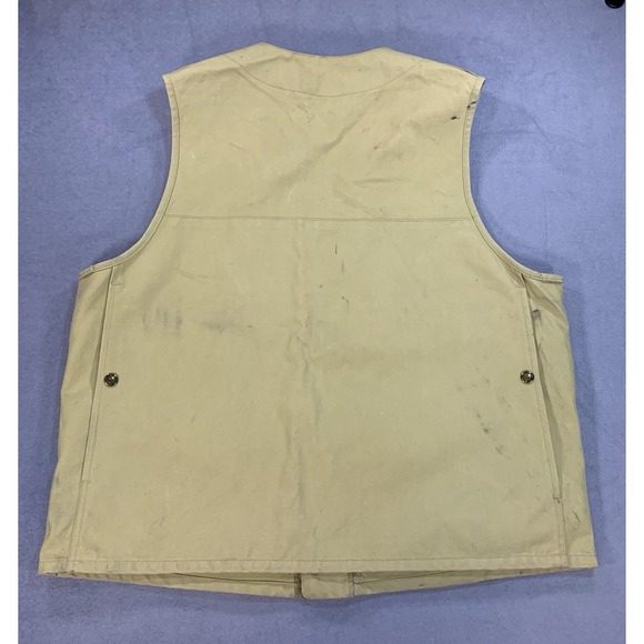 Vintage Filson Tin Cloth Lot 8 Work Vest Hunting Fishing Made In USA Sz 44 - Picture 2 of 7